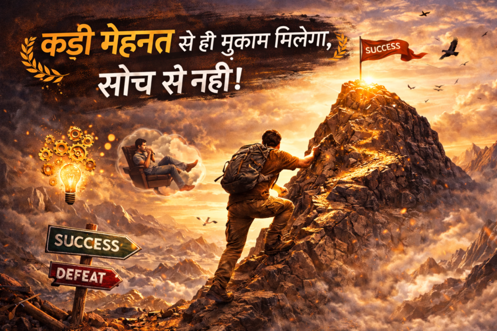Motivational shayari 2 line for success in Hindi about hard work and achieving success