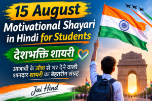 Top 59+15 August Motivational Shayari in Hindi for Students देशभक्ति शायरी |