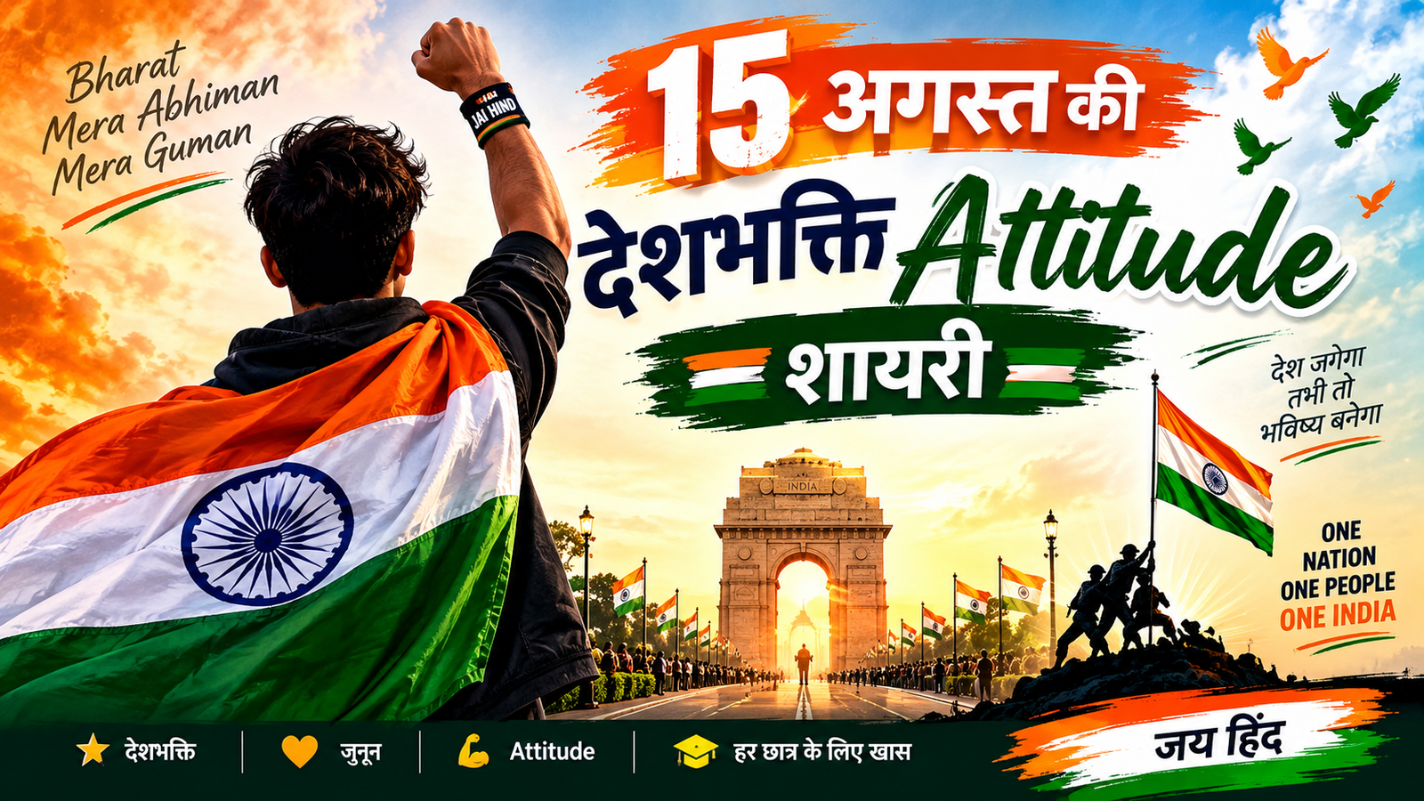 15 अगस्त की देशभक्ति Attitude Shayari 2026