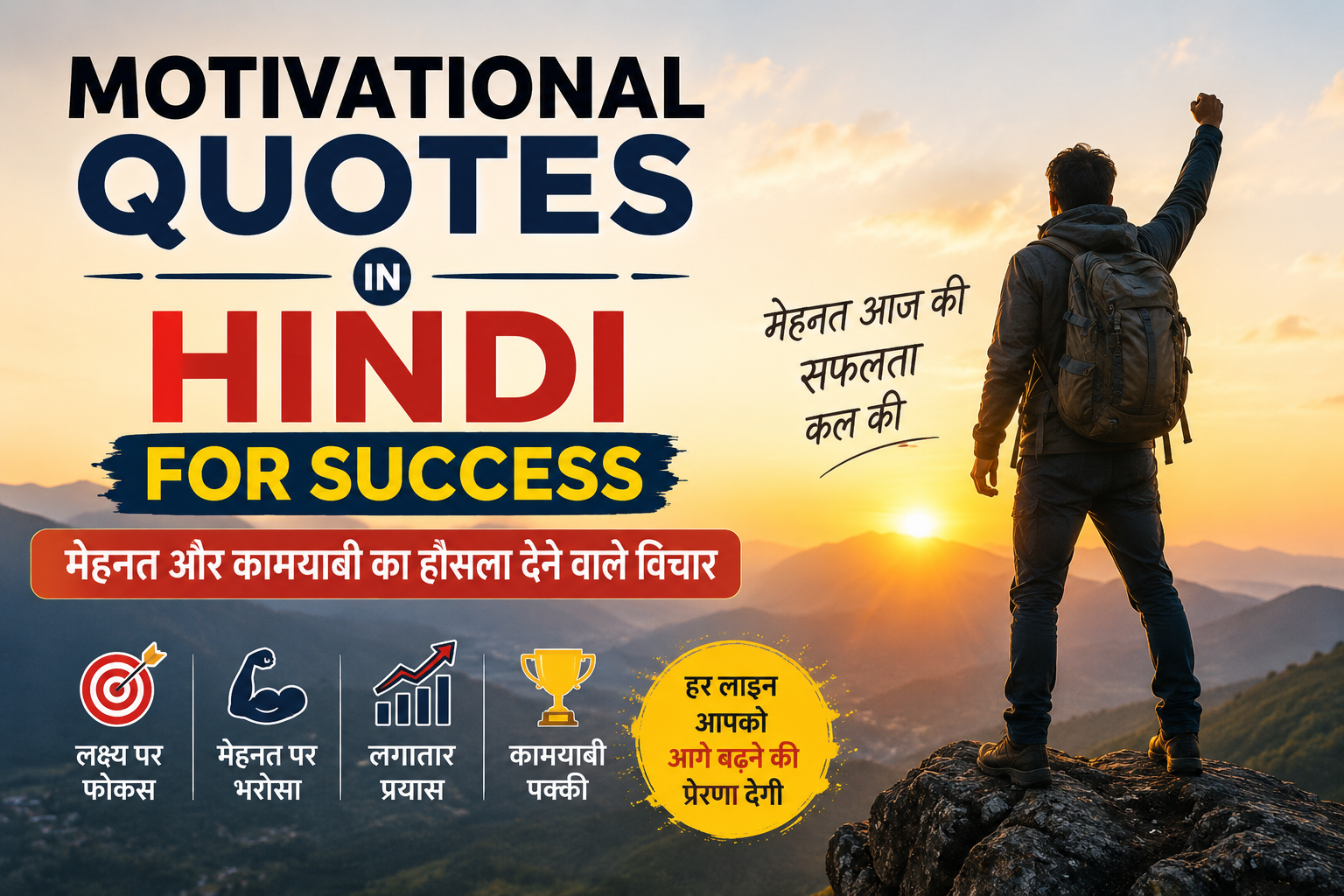 Motivational Quotes in Hindi for Success | मेहनत और कामयाबी का हौसला देने वाले विचार