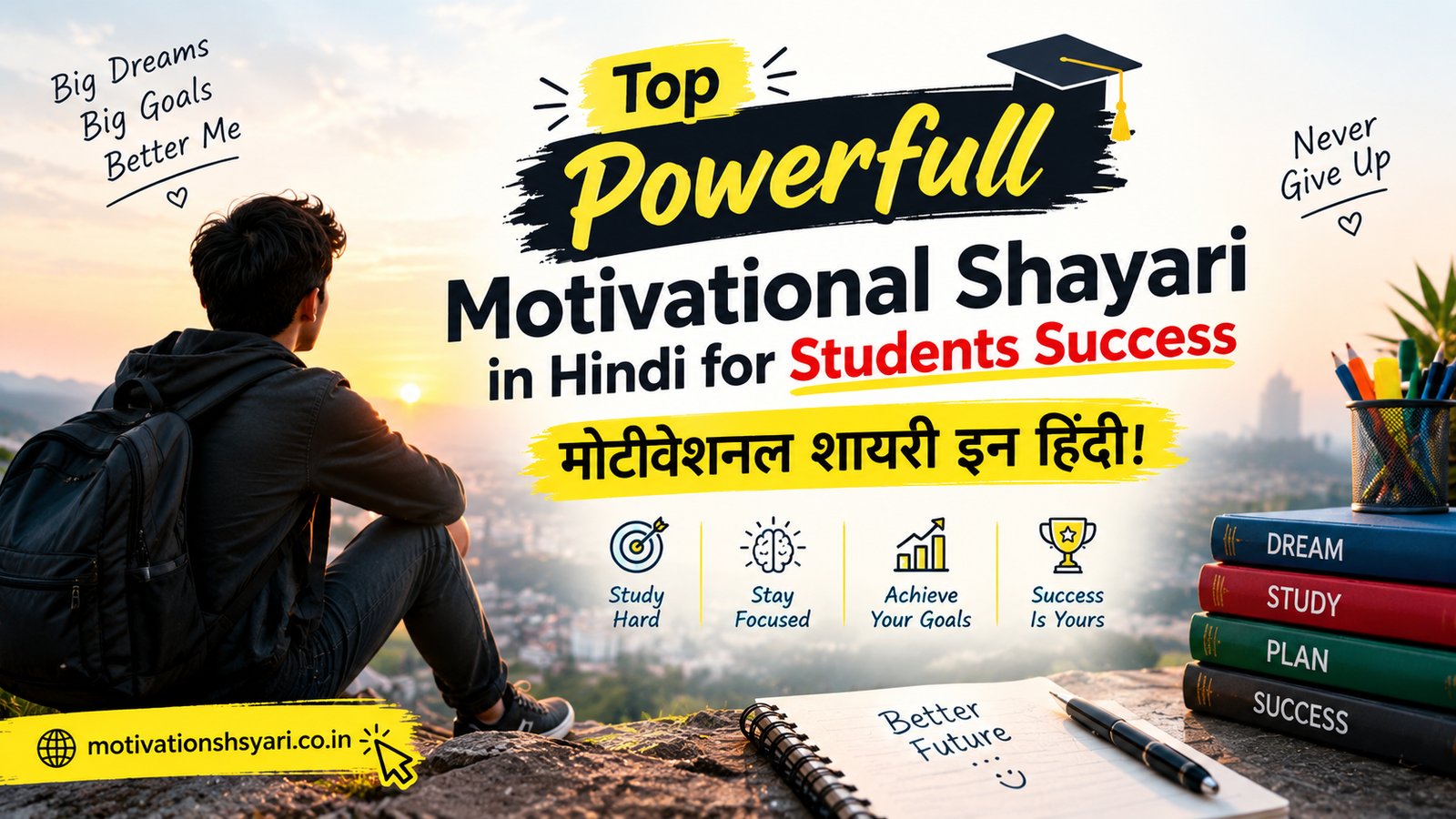 Motivational Shayari in Hindi for Students Success